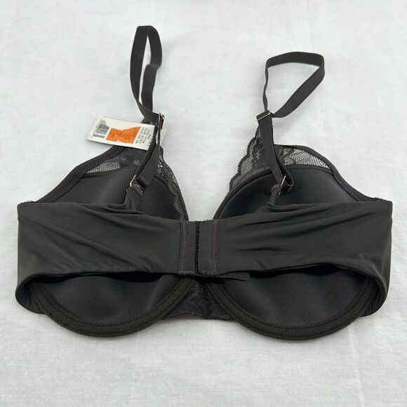 Natori Bra Wm 32DD (E) Avail Dark Gray Underwire Sheer Lace Pretty - Picture 2 of 8